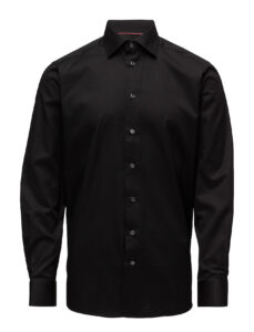 Eton Slim - Signature Twill Dress Skjorte i sort 